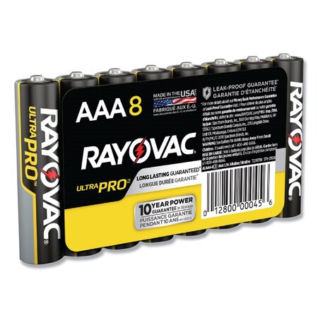 Rayovac Ultra Pro Alkaline AAA Batteries, PK8 ALAAA-8J